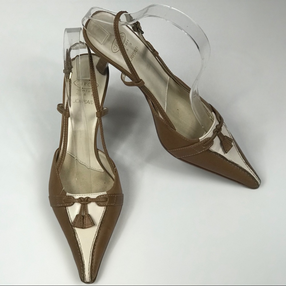 Leather Pointed Toe High Heels Comfort Size 6.5